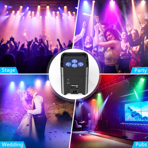 6x18W RGBWA+UV Battery Rechargable wifi wireless LED wedding Par Uplighting - Picture 8 of 18