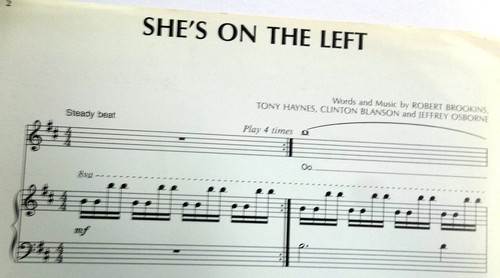 JEFFREY OSBORNE Sheet Music SHE'S ON THE LEFT Hal Leonard Publ 80's SOUL R&B Pop - Afbeelding 2 van 3