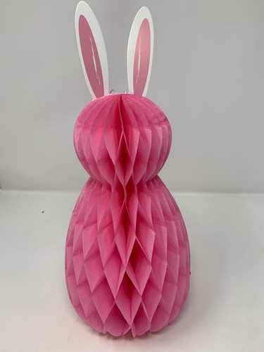Easter Large 30cm Honeycomb Paper Bunny Hanging Party Decs White Pink Blue/3pk - Picture 14 of 18