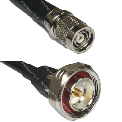 LMR400UF RP-TNC MALE to DIN 7/16 MALE Coaxial RF Cable USA-Ship Lot