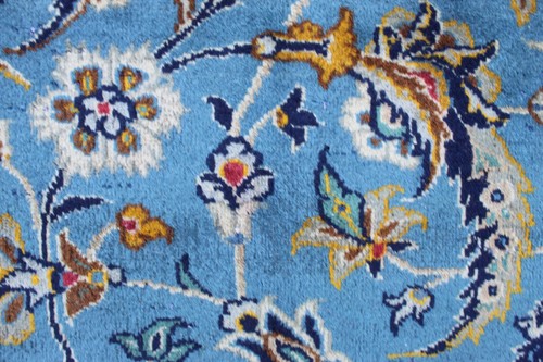 Vintage Worn Hand Made Traditional Oriental Wool Blue Carpet 215x222cm - Picture 14 of 24