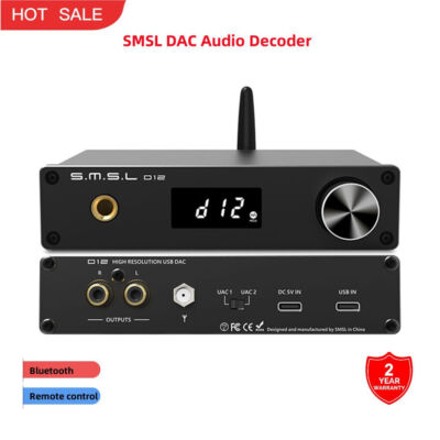 SMSL D12 768KHz 32Bit DAC USB DAC Audio Decoder AK4493S DSD512 #A6-34