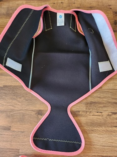 Girls Baby Green And Pink Swimming Costume/Wetsuit/Wrap 6- 18 Months Spf 50 - Picture 3 of 5