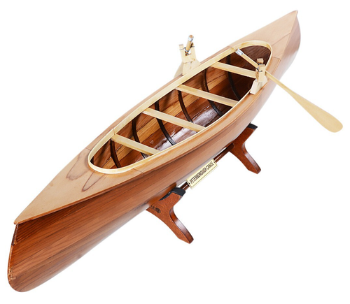 Kanadisches Peterborough Kanu Holzmodell 24 Zoll komplett montiert gebaut Boot Neu - Bild 5 von 10