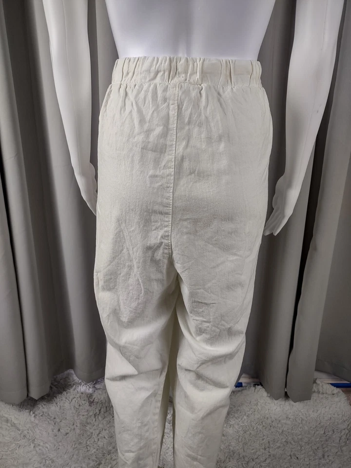 Брюки без застежек женские Within 100% хлопок не совсем белые (погранично-желтые) размер 22 Вт - Изображение 4 из 4