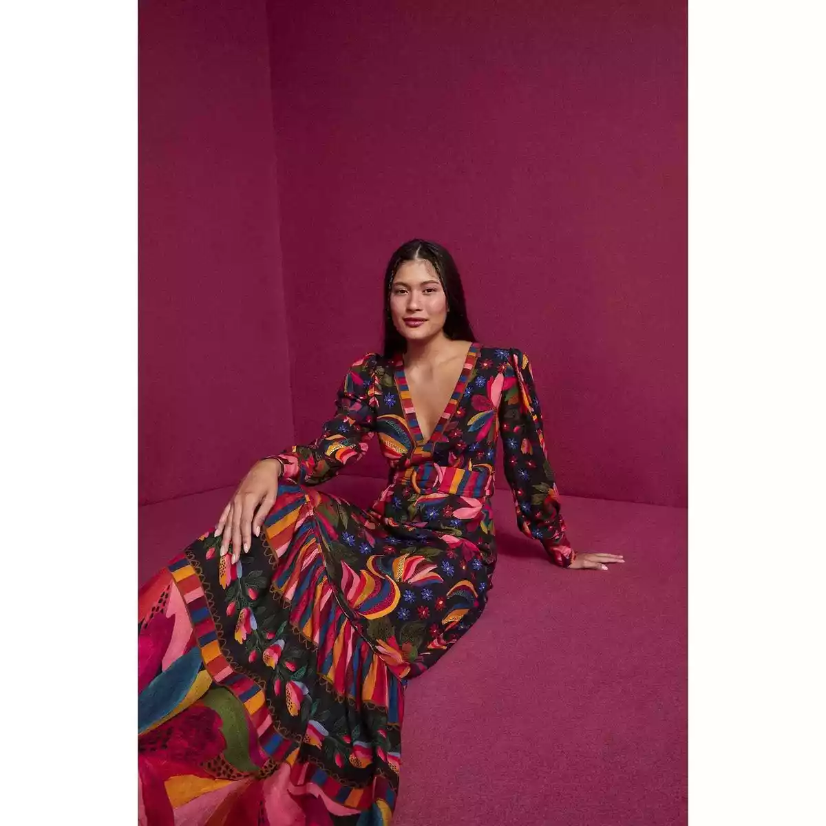 Viscose maxi cheap dress