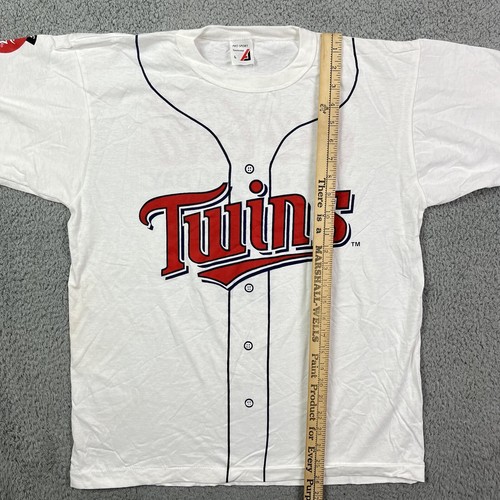 Camiseta Blanca Vintage Minnesota Twins Coca Cola Día Inaugural 1994 Talla L - Imagen 6 de 7