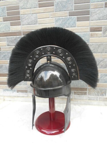 CASCO DE GUERRA ANTIGUO ROMANO CON PELO (SIN SOPORTE) - Imagen 2 de 4