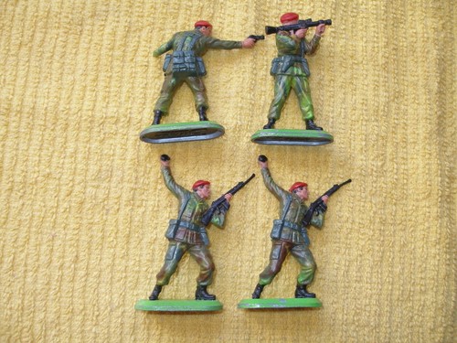 1978 Vintage Britains Ltd Super Deetail Red Beret Fallschirmjäger, 4er Set - Bild 4 von 7