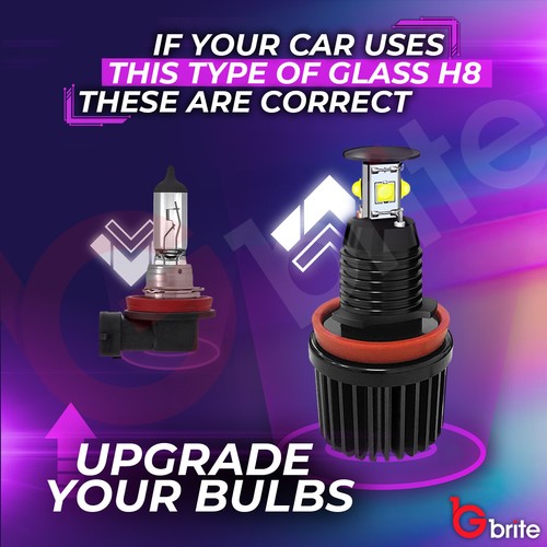 BMW 3-series 40W Canbus LED Angel Eyes Halo Head Light H8 Bulb E90 E91 E92 E93 - Picture 4 of 6