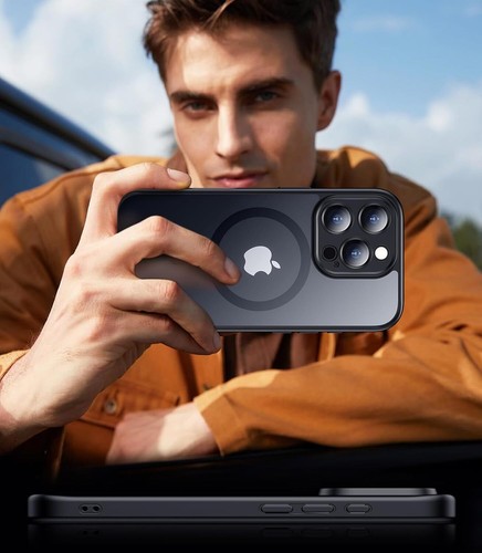 Progettato Compatibile con Custodia iPhone 16 Pro, Magnetico Traslucido (6.3", Nero) - Foto 6 di 6