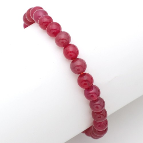 Natural Glass Filled Ruby Gemstone Bracelet - Handmade Healing Jewelry 92 cts - Picture 7 of 7