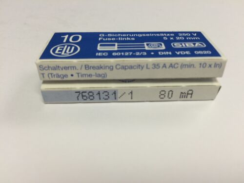SIBA 70 001 35 179120 5x20 mm 250 V TypT Zeitverzögerung Glassicherung Pick Bewertung x5/x10 - Bild 3 von 25