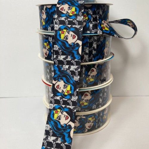 Wonder Woman DC Comics Printed Grosgrain Ribbon 5 Spools 1" 3yds Crafts - Picture 1 of 17