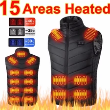 15 Zones Smart Heated Vest for Men Women Winter USB Chargeing Heating Vest Tops