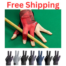 1pc Open Finger Billiard Glove Breathable Polyester Pool Snooker Training Gloves