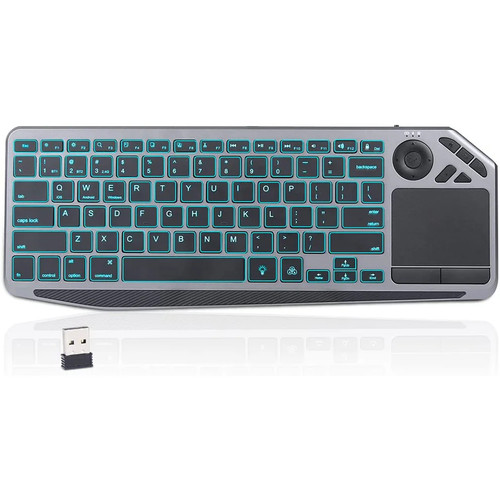 Wireless Bluetooth Mini Keyboard Smart TV Tablets iOS Android Backlit touchpad - Picture 6 of 6