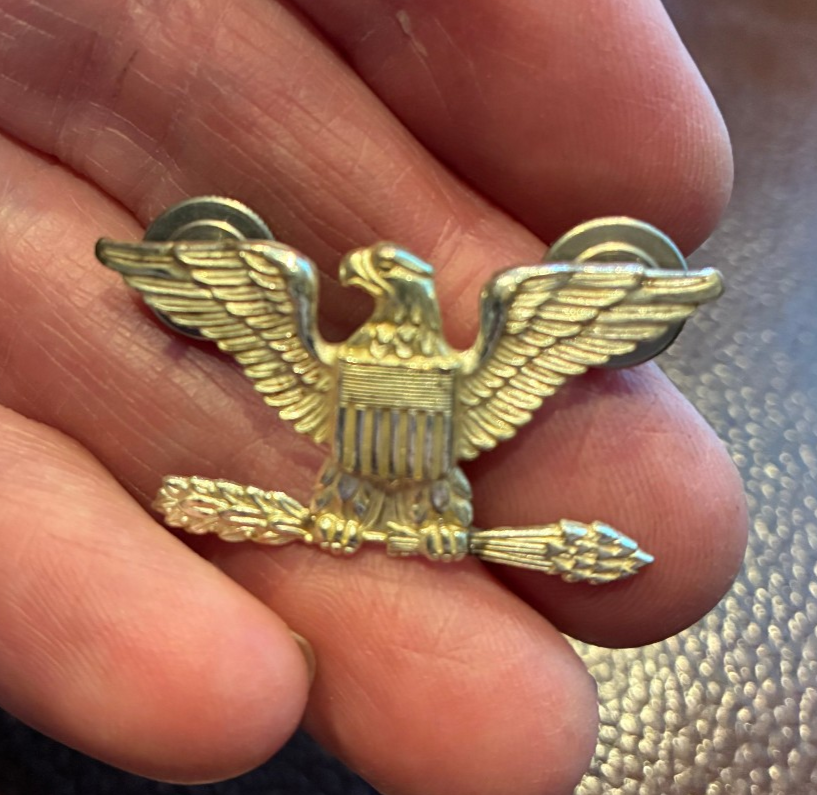 WWII Sterling Silver U.S. Navy Captain Rank Full Bird Eagle Pin