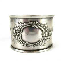 Koch & Bergfeld Serviettenring Jugendstil 800er Silber Napkin Ring Ungraviert
