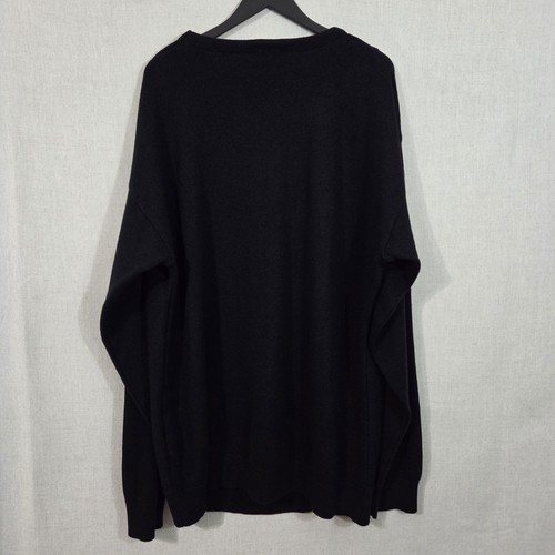 Vtg Cooper Canada 90s Wool Blend Black With Geometric Pattern Knit Sweater 2XL - Picture 4 of 7
