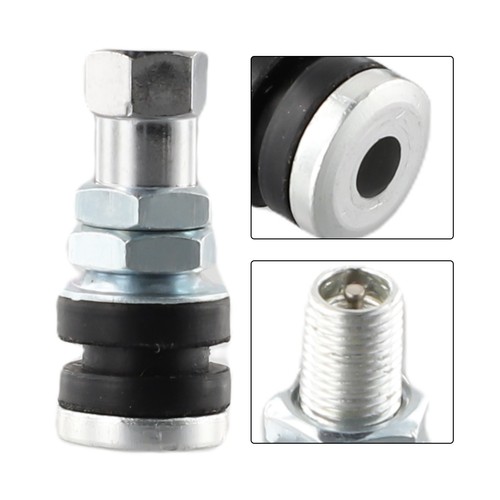 2Pcs Car Tubeless Vacuum Tire Valve Stems Dust Silver Tire Valve Short Stems New - Picture 3 of 12