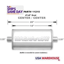 Magnaflow Exhaust 11215, One Natural Stainless Stainless Muffler 2.25In. Center 