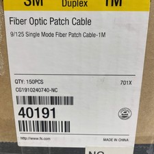 New FS LC-LC Duplex SM, 1M 9/125 Single Mode Fiber Patch Cable Box of 150 Pcs