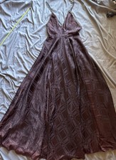 VTG Black Floor Length Rhinestone Strapped Full Skirted Gown READ