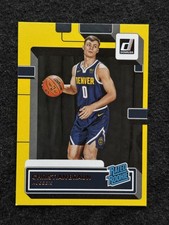2022-23 Donruss #221 Christian Braun Yellow Flood Rookie Denver Nuggets
