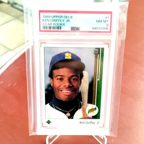 1989 Upper Deck - Star Rookie Ken Griffey Jr #1 (RC) PSA 8