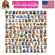 132 PCS Lovely 3D Cartoon Animals Temporary Tattoos For Kids Boys Girls Child...