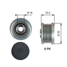 Generatorfreilauf DriveAlign™ GATES OAP7216 für W242 MERCEDES W176 KLASSE W246 Generatorfreilauf DriveAlign™ GATES OAP7216 für W242 MERCEDES W176 KLASSE W246