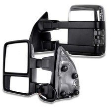 Towing Mirrors Power Heated Turn Signal Chrome 2008 2016 for Ford Super Duty