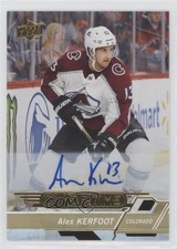 2018-19 Upper Deck Overtime Rookies Gold Foil Auto Alex Kerfoot #155 Auto nr3