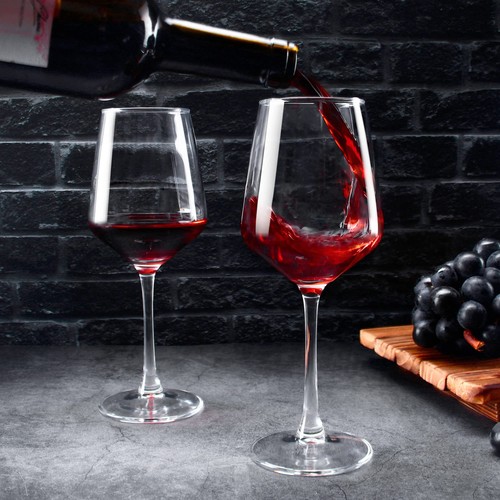 Juego de 12 copas de vino, copa de vino tinto/blanco transparente de 12 oz, copas de vino de tallo largo... - Imagen 5 de 6