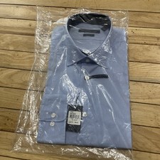John Varvatos USA Button Shirt Men 16.5 32-33 Reg Light Blue Nordstrom New 90
