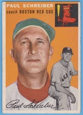 1954 Topps #217 Paul Schreiber. Boston Red Sox. GD/VG.