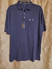POLO RALPH LAUREN CLASSIC FIT MEN'S NAVY POLO SHIRT SIZE L NEW w/Tags ~READ~