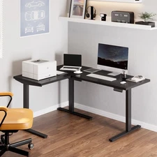 FlexiSpot L Shaped Standing Desk, Electric Height Adjustable Corner Desk