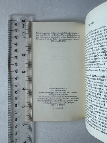 FRIEDRICH SCHILLER Die Räuber - Universal-Bibliothek 15 | 2001 Mini Paperback - Picture 9 of 9