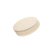 160x80mm Wood Pieces, 5 Pack Unfinished Oval Wood Shapes Wooden Cutouts