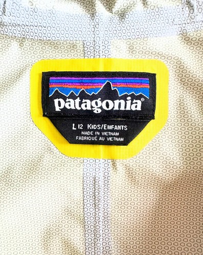 Patagonia Girls' L 12 Torrentshell Rain Jacket H2NO Waterproof Yellow Aqua Pink - Picture 8 of 18