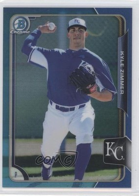 2015 Bowman Draft Chrome Blue Refractor 36/150 Kyle Zimmer #81 fm0