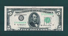 $5.00 1950A Federal Reserve Cleveland Block with "MULTI-COMBO"Errors~Gemcu w/Epq