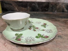 LEFTON CHINA TEA CUP AND SAUCER LUNCHEON SNACK SET IN 4 COLORS & FLORAL PATTERNS