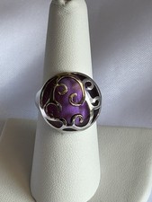 Womens Clear Amethyst Stone, Set In 925 Sterling Silver. Size: 7 1/2