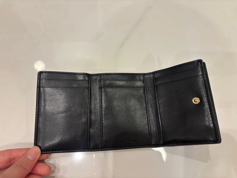 Cartera de cuero con estampado de tigre Marc Jacobs naranja negro bolsillo para monedas Foto 3 de 4