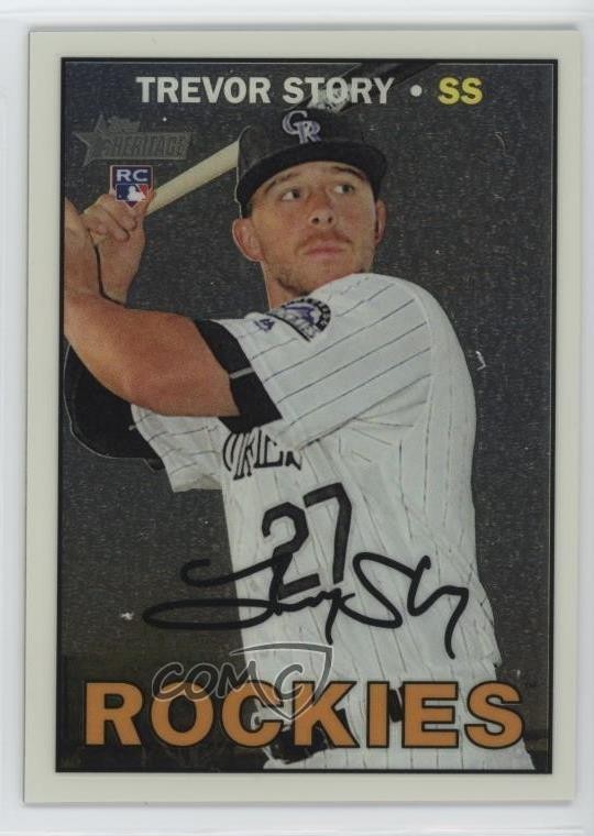 2016 Topps Heritage High Number Chrome /999 Trevor Story #THC-707 Rookie RC 2d9
