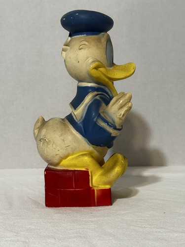 Vintage Donald Duck Coin Piggy Bank 11” Walt Disney Stopper Play Pal 1970s - Picture 3 of 10