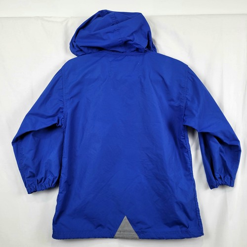 LL BEAN Kids Small Anorak Jacket Half Zip Pullover Hooded Blue Vtg Made In USA - Picture 11 of 24